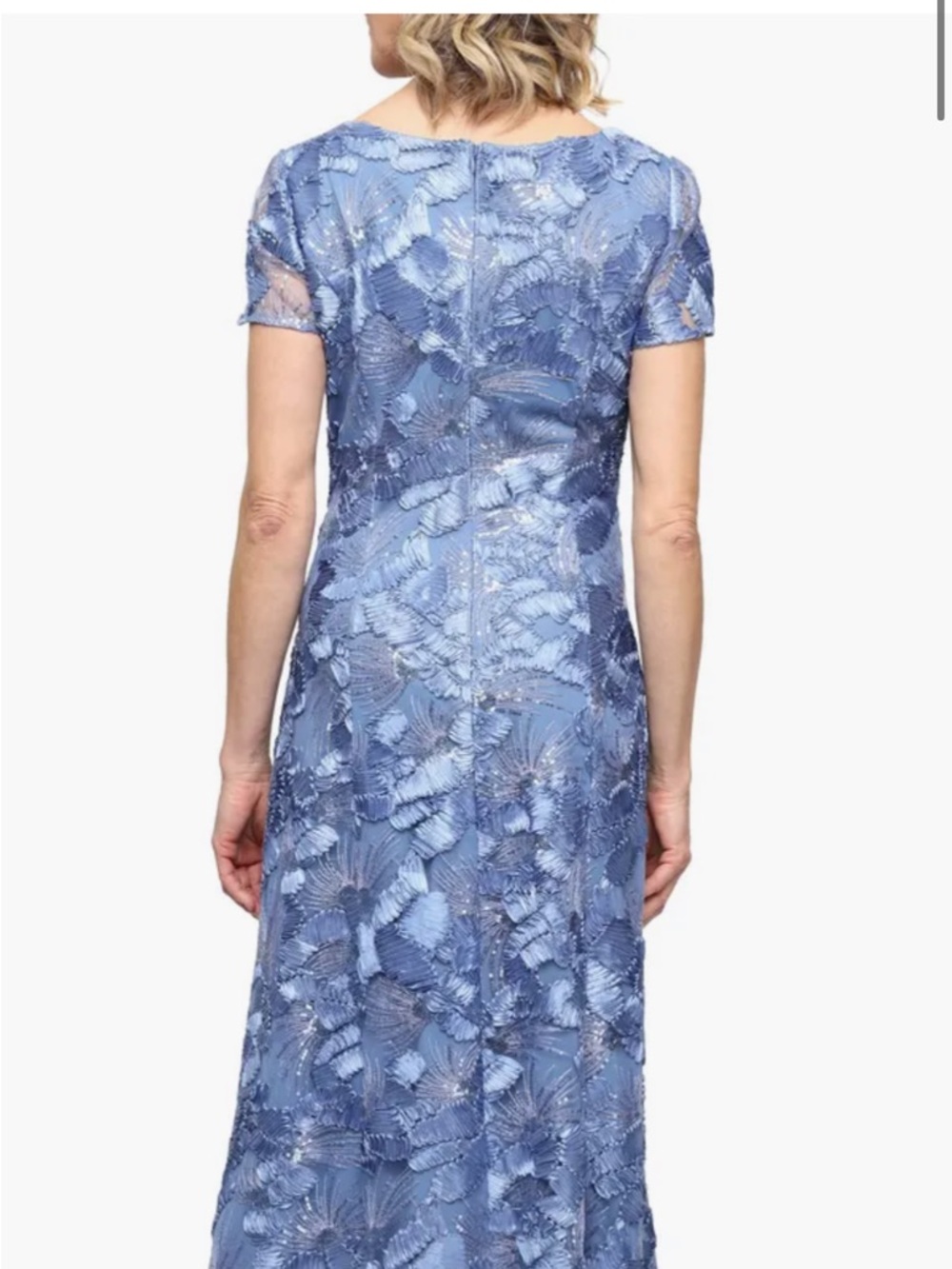 Alex Evenings  Blue Embroidered Maxi Dress - Picture 2 of 6
